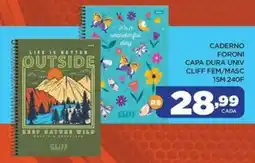 DB Supermercados Caderno foroni capa dura univ cliff fem/masc 153 240f oferta
