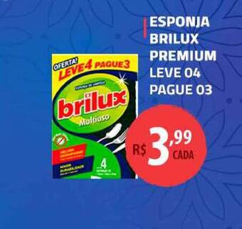 Extrabom Supermercados Esponja Brilux Premium Leve 04 Pague 03 oferta