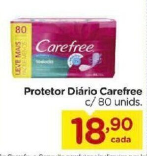Protetor Diario Carefree c/80 unids.