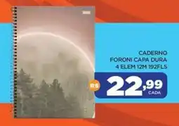 DB Supermercados Caderno foroni capa dura 4 elem 12m 192fls oferta