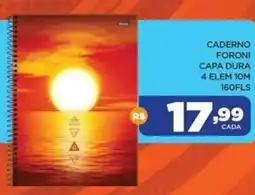 DB Supermercados Caderno foroni capa dura 4 elem 10m 160fls oferta