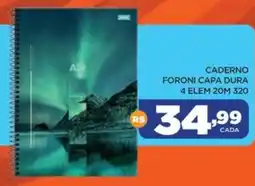 DB Supermercados Caderno foroni capa dura 4 elem 20m 320 oferta