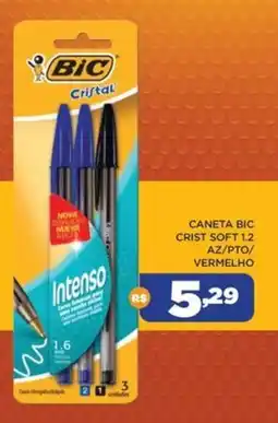 DB Supermercados Caneta bic crist soft 1.2 az/pto/ vermelho oferta