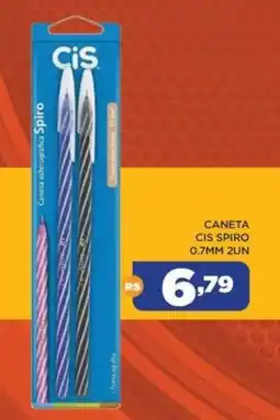 DB Supermercados Caneta cis spiro 0.7mm 2un oferta