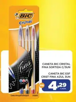 DB Supermercados Caneta bic cristal fina sortida c/3un oferta