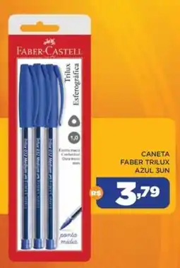 DB Supermercados Caneta faber trilux azul 3un oferta