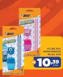 DB Supermercados Kit bic esc monstrinhos rs/az 4un oferta
