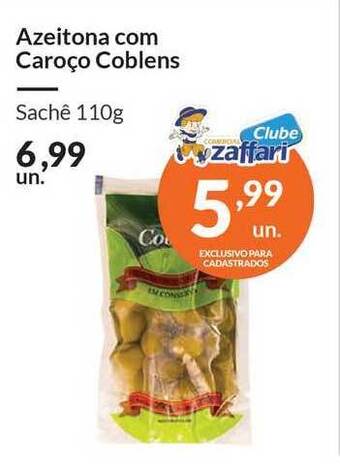 Azeitonas Com Caroço Coblens 110g