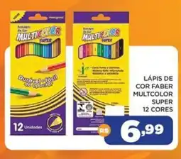 DB Supermercados Lápis de cor faber multcolor super 12 cores oferta