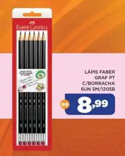 DB Supermercados Lápis faber graf pt c/borracha 6un sm/1205b oferta