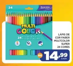 DB Supermercados Lápis de cor faber multcolor super 24 cores oferta