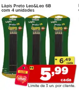 Rede Vivo Lápis Preto Leo&Leo 6B oferta