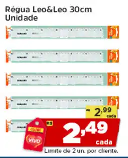 Rede Vivo Régua Leo&Leo 30cm Unidade oferta