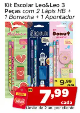 Rede Vivo Kit Escolar Leo&Leo 3 Peças oferta