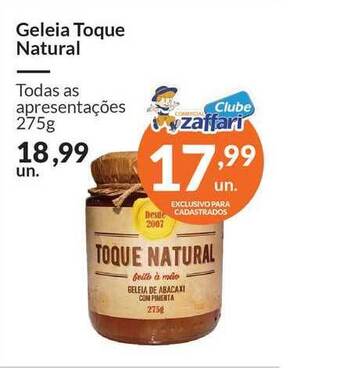 Zaffari Geleia Toque Natural 275g oferta