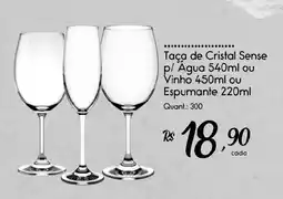 Giassi Supermercados Taça de Cristal Sense oferta