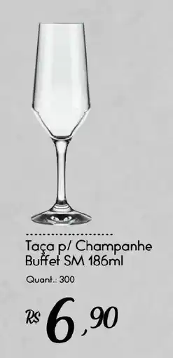 Giassi Supermercados Taça p/ Champanhe Buffet SM oferta