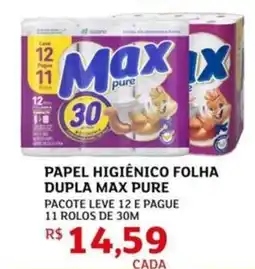 Assaí Atacadista Papel higiênico folha dupla max pure oferta