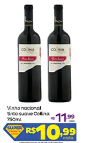 Super Lagoa Vinho Nacional Tinto suave Collina 750ml oferta