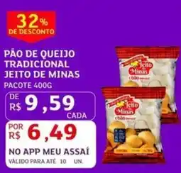 Assaí Atacadista Pão de queijo tradicional jeito de minas pacote oferta