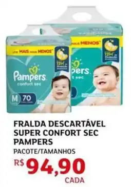 Assaí Atacadista Fralda descartável super confort sec pampers oferta