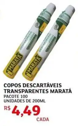 Assaí Atacadista Copos descartáveis transparentes maratá oferta