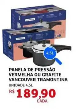 Assaí Atacadista Panela de pressão vermelha ou grafite vancouver tramontina oferta