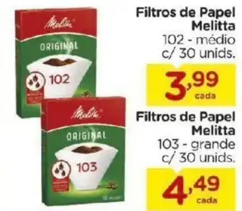 Carrefour Bairro Filtros de Papel Melitta 102 medio c/30 unids. oferta