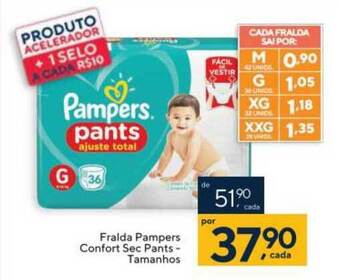 Fralda Pampers Confort Sec Pants Tamanhos