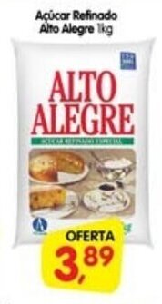 Cercadão Acucar Refinado Alto Alegre 1kg oferta