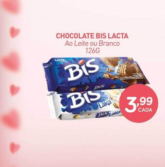 Rede Bom Lugar Chocolate Bis Lacta Ao Leite Ou Branco 126g oferta