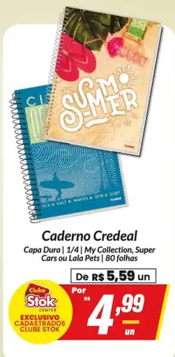 Stok Center Caderno Credeal oferta