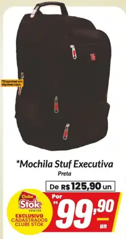 Stok Center Mochila Stuf Executiva Preta oferta