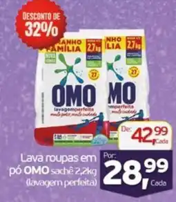 Cometa Supermercados Lava roupas em pó OMO sachê oferta
