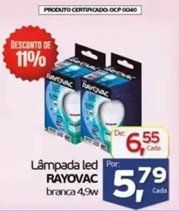 Cometa Supermercados Lâmpada led RAYOVAC branca 4,9w oferta
