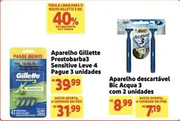 Mercado Extra Aparelho Gillette Prestobarba3 Sensitive oferta