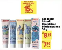 Mercado Extra Gel dental infantil Dentalclean Stitch morango oferta
