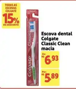 Mercado Extra Escova dental Colgate Classic Clean macia oferta