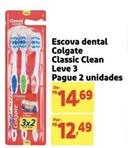 Mercado Extra Escova dental Colgate Classic Clean oferta