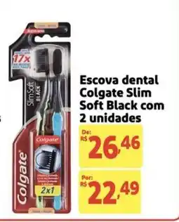 Mercado Extra Escova dental Colgate Slim Soft Black oferta
