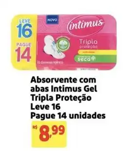 Mercado Extra Absorvente com abas Intimus Gel Tripla Proteção oferta