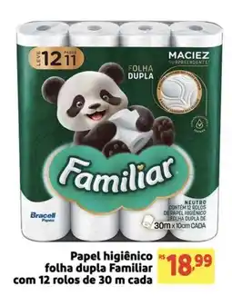 Mercado Extra Papel higiênico folha dupla Familiar oferta