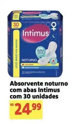 Mercado Extra Absorvente noturno com abas Intimus oferta