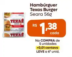 Shibata Supermercados Hambúrguer Texas Burger Seara oferta