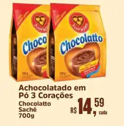 Mix Mateus Achocolatado em Pó 3 Corações oferta