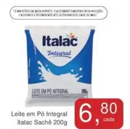 Mineirão Atacarejo Leite em Pó Integral Italac Sachê oferta