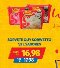 Atacadão Centro Sul SORVETE QUY SORWETTO SABORES oferta