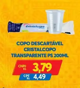 Atacadão Centro Sul Copo descartável cristalcopo transparente ps oferta
