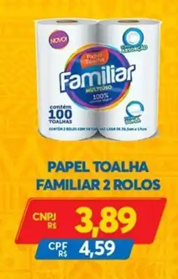 Atacadão Centro Sul Papel toalha familiar 2 rolos oferta