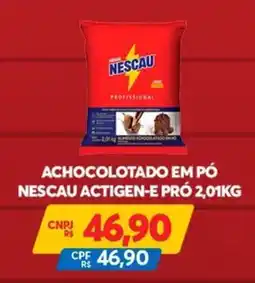 Atacadão Centro Sul Achocolotado em pó nescau actigen-e pró oferta